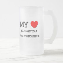 Mon coeur appartient à un CONNAISSEUR de VIN Tasse À Café