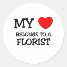 Mon coeur appartient à un FLEURISTE Autocollants