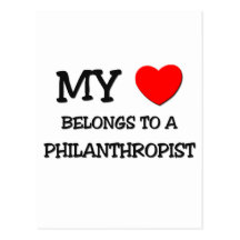 Mon coeur appartient à un PHILANTHROPE Cartes Postales