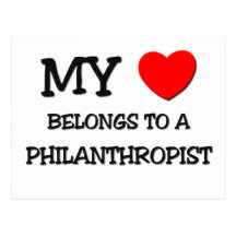 Mon coeur appartient à un PHILANTHROPE Carte Postale