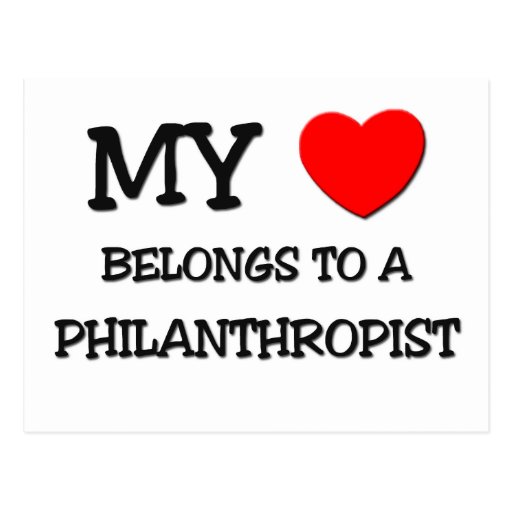 Mon coeur appartient à un PHILANTHROPE Carte Postale