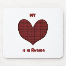 Mon coeur est au Rwanda Tapis De Souris
