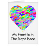 Mon coeur est dans la carte droite d'amour d'endro