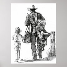 Mon Dad´s un cowboy Posters