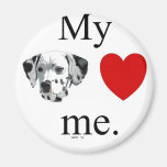 Mon dalmation m'aime aimants