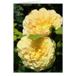 Mon épouse ! Fleurs de rose jaune de la carte de l