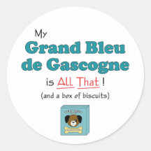 Mon Grand Bleu de Gascogne est tout cela ! Autocollants