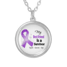 Mon meilleur ami est un ruban de pourpre de surviv collier personnalisé