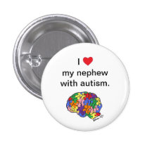 "Mon neveu avec le bouton d'autisme" Pin's