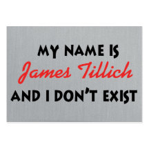 Mon nom est James Tillich Cartes De Visite Personnelles