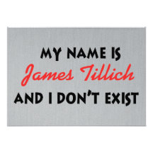 Mon nom est James Tillich Faire-parts