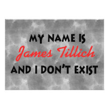 Mon nom est James Tillich Invitation Personnalisable