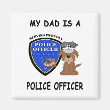 Mon papa de police magnets