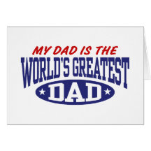 Mon papa est le plus grand papa du monde carte de vœux