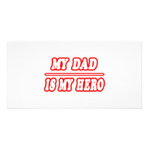 Mon papa est mon héros photocarte customisée
