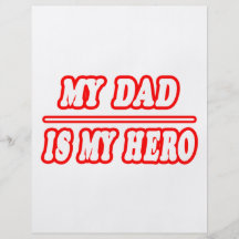 Mon papa est mon héros tract personnalisé