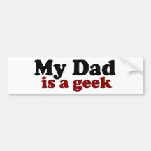 Mon papa est un geek adhésifs pour voiture