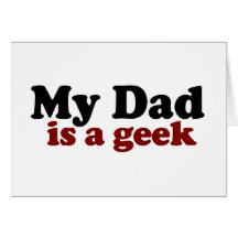 Mon papa est un geek cartes de vœux