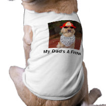 Mon papa est un pompier vêtements pour animaux domestiques