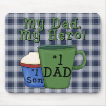 Mon papa mon héros # 1 Mousepad Tapis De Souris