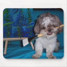 Mon petit tzu Mousepad de Shih d'apprenti Tapis De Souris