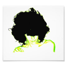 Mon portrait de crayon coloré par fille et de feut  tirage photo
