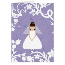 Mon premier chèque-cadeau de sainte communion carte de vœux