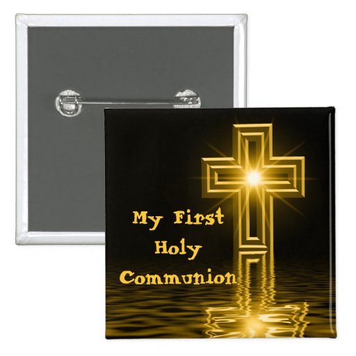 Mon premier Pin de bouton de sainte communion Pin's Avec Agrafe