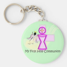 Mon premiers calice et ange de sainte communion porte-clé