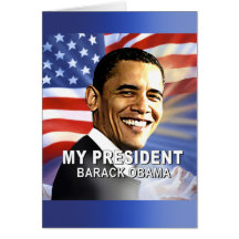 Mon président (drapeau) cartes de vœux
