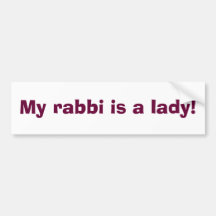 Mon rabbin est une dame ! adhésif pour voiture