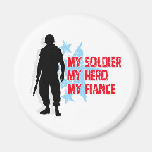 Mon soldat, mon héros, mon fiancé aimants pour réfrigérateur
