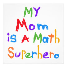 Mon T-shirts et cadeaux de super héros de maths de Invitations Personnalisées