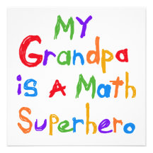 Mon T-shirts et cadeaux de super héros de maths de Invitation Personnalisable