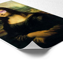 Mona Lisa avec des verres Poster
