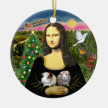 Mona Lisa et ses deux cobayes Décoration De Noël