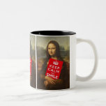 Mona Lisa gardent le calme et sourient Tasse