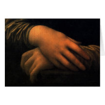 Mona Lisa - mains Carte De Vœux