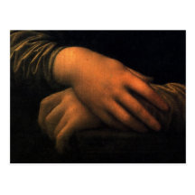 Mona Lisa - mains Cartes Postales