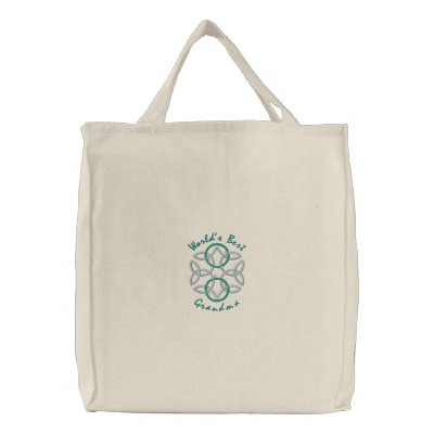 Monde meilleur, grand-maman - noeud celtique - Tea Sacs De Toile