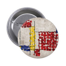 Mondrian a inspiré des carrés pin's avec agrafe