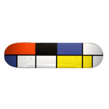 Mondrian - composition une planche à roulettes