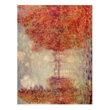 Monet, Claude Herbst dans la technique 1873 d'Arge Cartes Postales