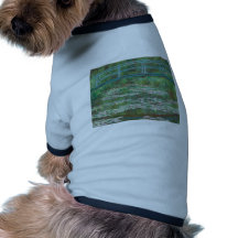 Monet- Japanese Footbridge Pet Tee Shirt