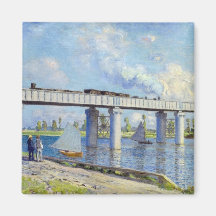 Monet - pont de chemin de fer à Argenteuil Aimant