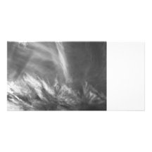 Monochrome Skies Customized Photo Card