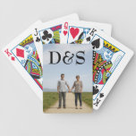 Monogram Photo Template Playing Cards jeux de cartes