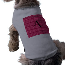 Monogram pink plaid dog clothing