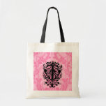 Monogramme baroque fleuri de "T" Sac