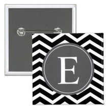 Monogramme blanc noir de gris de Chevron Badges